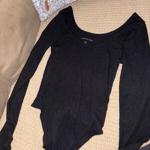 American Eagle Outfitters Black Long Sleeve Bodysuit
